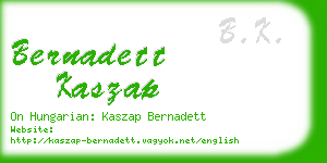 bernadett kaszap business card